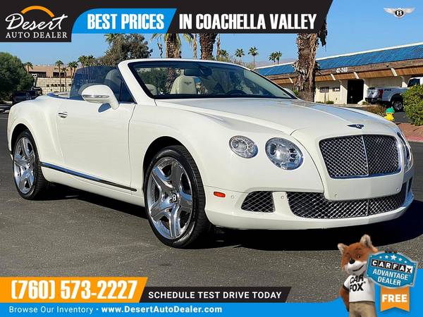 2014 Bentley Continental GT Convertible - Clearly a better value! -... for sale in Palm Desert , CA