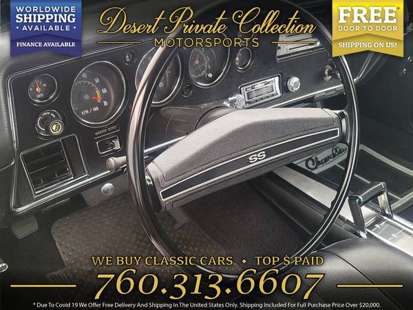 Drive this 1971 Chevrolet Chevelle SS Tribute Fully Restored Coupe for sale in Palm Desert , CA – photo 8