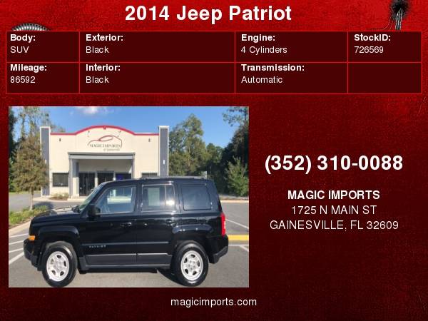 2014 Jeep Patriot FWD 4dr Sport for sale in Gainesville, FL