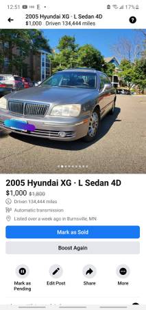 2005 Hyundai XG350 134k Miles , Mechanic special - cars & trucks -... for sale in Burnsville, MN – photo 4