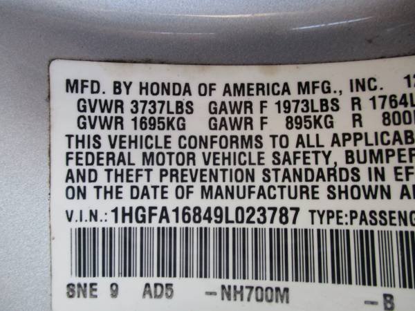 2009 Honda Civic Ex - - by dealer - vehicle automotive for sale in ALABASTER, AL – photo 15