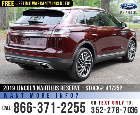 19 Lincoln Nautilus Reserve Sunroof, Leather Seats, Camera for sale in Alachua, FL – photo 6