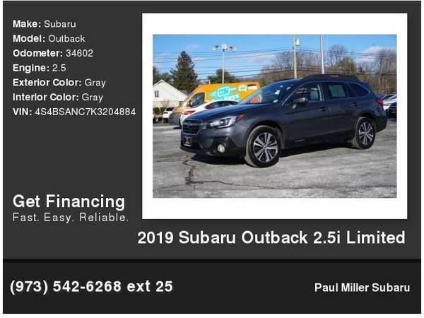 2019 Subaru Outback 2 5i Limited - - by dealer for sale in Parsippany, NJ