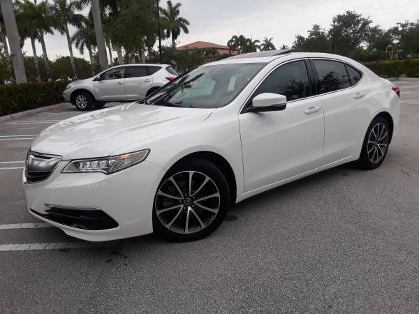 2016 acuraTLX advance pkg pearl white/black leather seats 42300 for sale in Other, FL