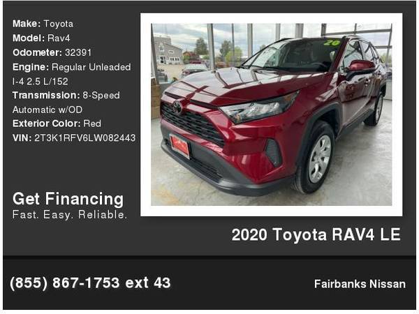 2020 Toyota Rav4 Le - - by dealer - vehicle automotive for sale in Fairbanks, AK