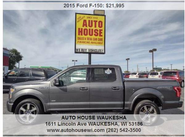 2015 Ford F-150 Super Crew Lariat Sport 4x4 Nav, Moonroof Rear for sale in Waukesha, WI