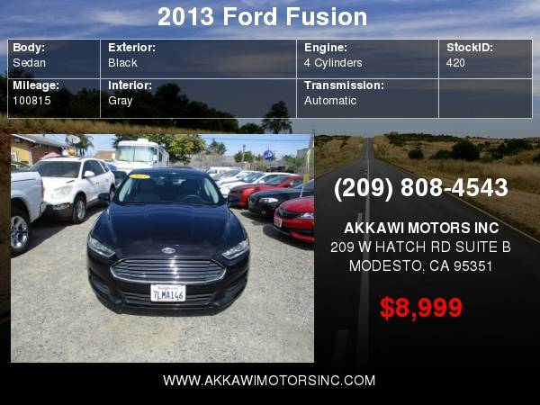 2013 Ford Fusion 4dr Sdn S FWD for sale in Modesto, CA