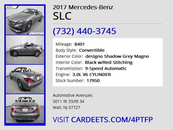 2017 Mercedes-Benz SLC, designo Shadow Grey Magno for sale in Wall, NJ – photo 22