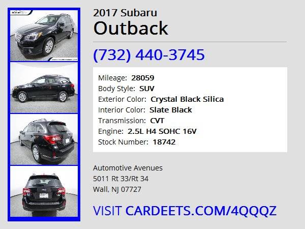 2017 Subaru Outback, Crystal Black Silica for sale in Wall, NJ – photo 22