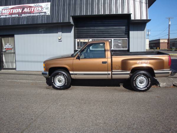 1990 CHEVROLET REGULAR CAB SHORTBOX 4X4 V8 5-SPEED AC ORIGINAL PAINT ! for sale in LONGVIEW WA 98632, OR – photo 5