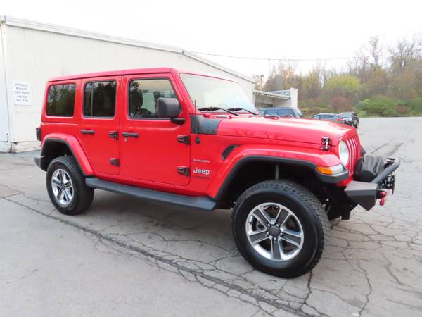 2018 RED JEEP WRANGLER SAHARA UNLIMITED - - by dealer for sale in Bloomfield, NY