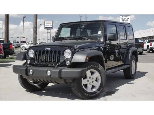 2018 Jeep WRANGLER JK UNLIMITED SUV SPORT S - Black Clearcoat for sale in Corsicana, TX