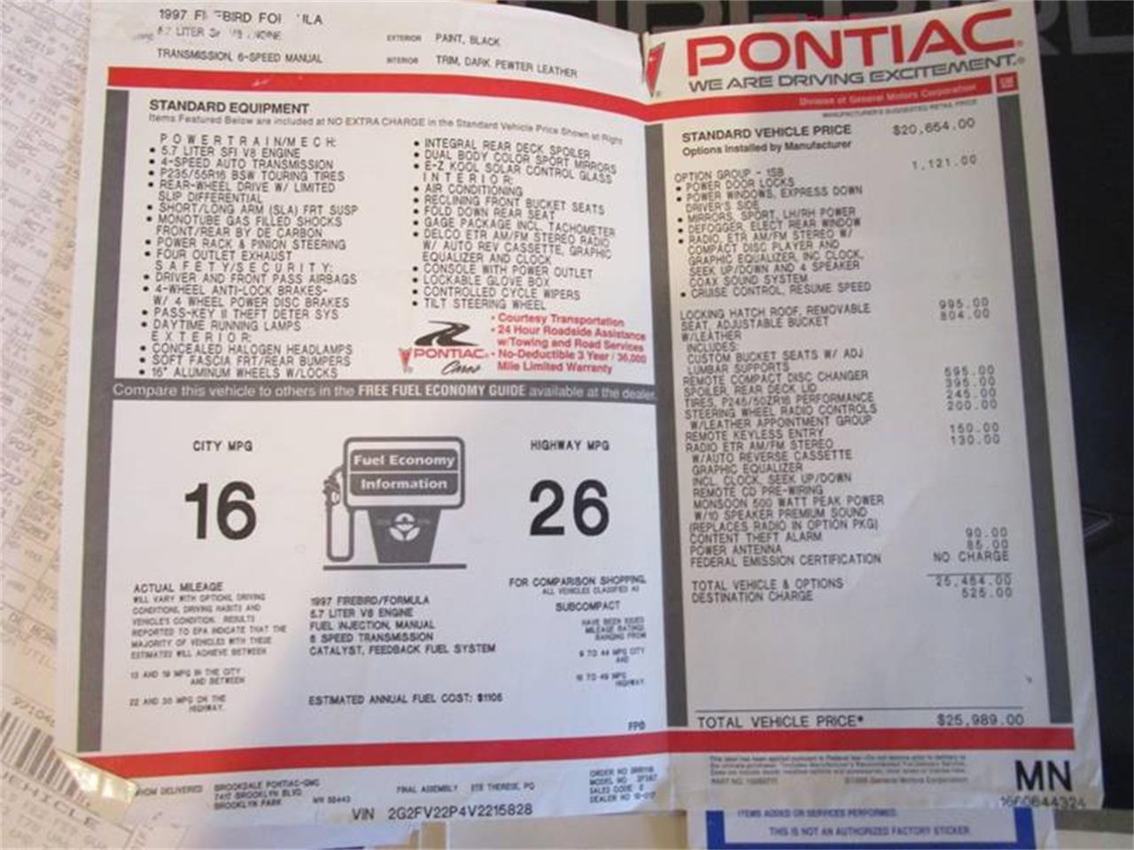 1997 Pontiac Firebird for sale in Stanley, WI – photo 95