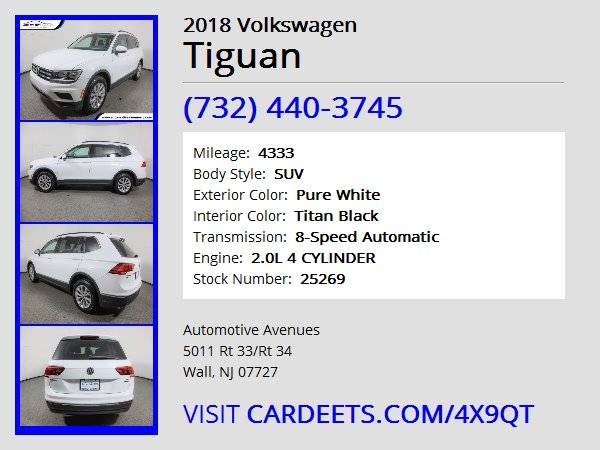 2018 Volkswagen Tiguan, Pure White - cars & trucks - by dealer -... for sale in Wall, NJ – photo 22
