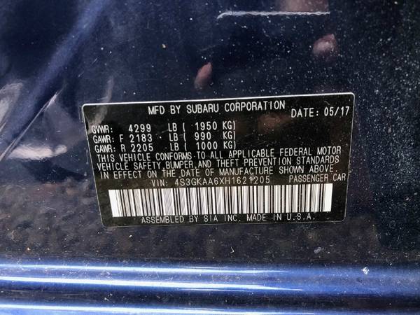 2017 Subaru Impreza 2.0i 4-door Manual for sale in Asheville, NC – photo 17