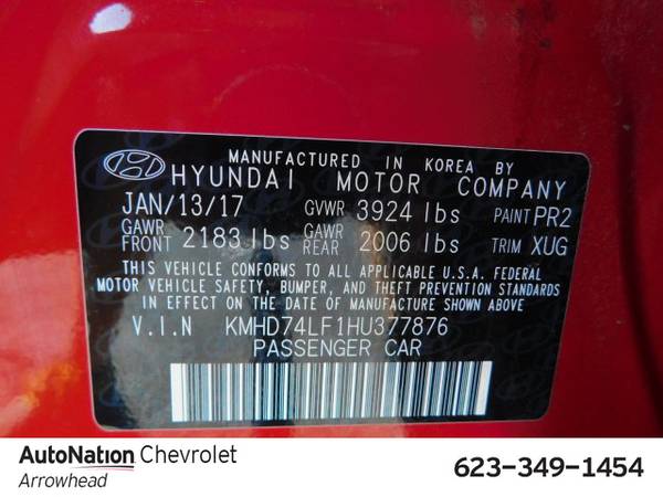2017 Hyundai Elantra SE SKU:HU377876 Sedan for sale in Peoria, AZ – photo 23