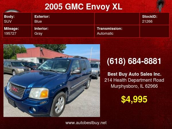 2005 GMC Envoy XL SLT 4WD 4dr SUV Call for Steve or Dean - cars & for sale in Murphysboro, IL