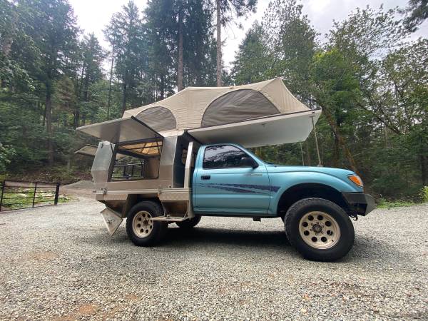 95 Tacoma Custom Aluminum Flatbed UTE FlipPac Camper for sale in Talent, OR – photo 3