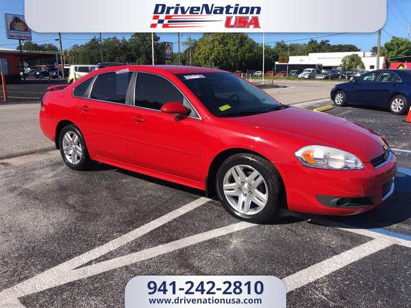 2011 *Chevrolet* *Impala* *4dr Sedan LT* RED for sale in Bradenton, FL