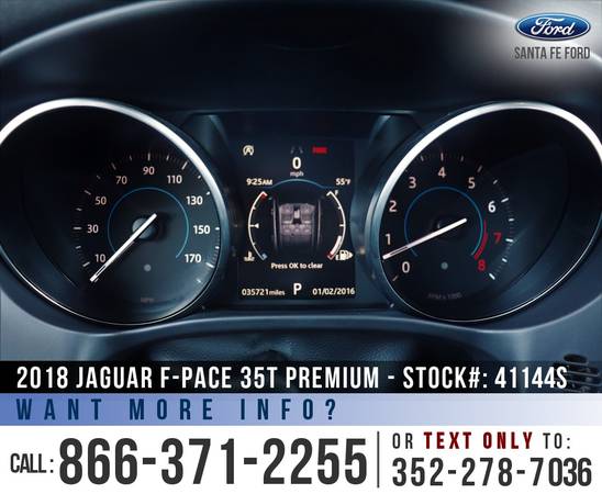 18 Jaguar F-PACE 35t Premium Leatherette Seats, Remote Start for sale in Alachua, FL – photo 16