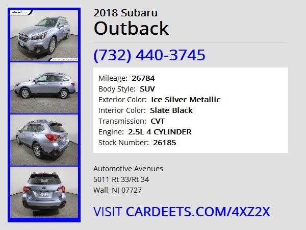 2018 Subaru Outback, Ice Silver Metallic - cars & trucks - by dealer... for sale in Wall, NJ – photo 22