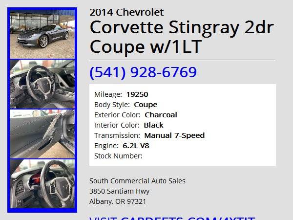 2014 Chevrolet Corvette Stingray Coupe - - by dealer for sale in Albany, OR – photo 22