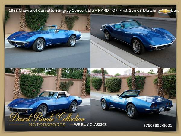 1962 Chevrolet Corvette Restored Convertible + Hard top n Soft top... for sale in Palm Desert , CA – photo 24