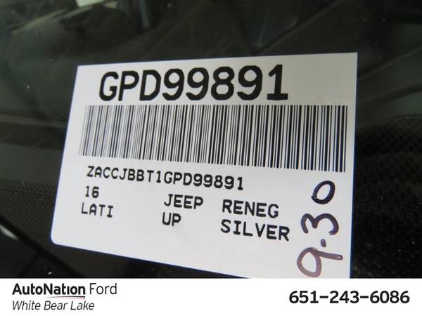 2016 Jeep Renegade Latitude 4x4 4WD Four Wheel Drive SKU:GPD99891 for sale in White Bear Lake, MN – photo 20