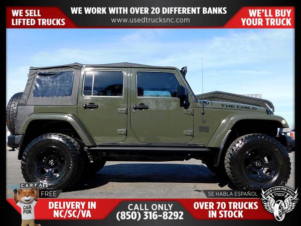 502/mo - 2015 Jeep Wrangler Unlimited Rubicon Hard Rock 4x4SUV FOR for sale in KERNERSVILLE, SC – photo 3