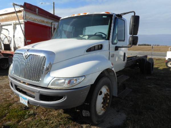 2005 International 4300 DT466 C/A Allison AT Long Frame Chassis for sale in Eyota, MN