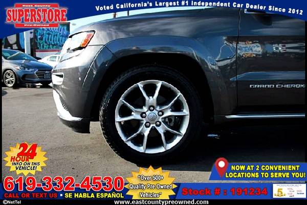 2015 JEEP GRAND CHEROKEE SUMMIT SUV-EZ FINANCING-LOW DOWN! for sale in El Cajon, CA – photo 8