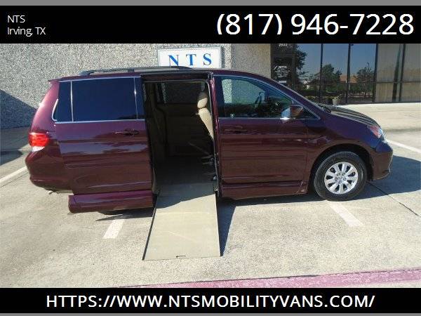 LEATHER 2010 HONDA ODYSSEY MOBILITY HANDICAPPED WHEELCHAIR RAMP VAN for sale in Irving, LA