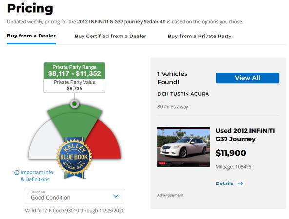 2012 Infiniti G37 Journey Edition Sedan CLEAN Low Miles - cars &... for sale in Camarillo, CA – photo 13