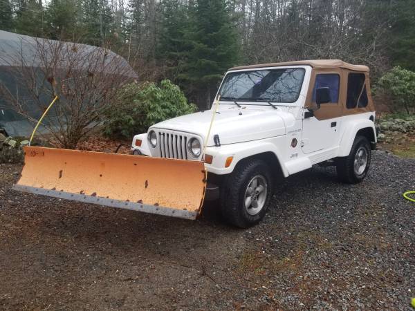 1997 Jeep Wrangler Sahara with Plow - cars & trucks - by owner -... for sale in Penobscot, ME