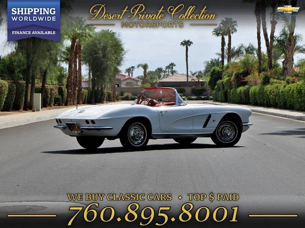 1962 Chevrolet Corvette Restored Convertible + Hard top n Soft top... for sale in Palm Desert , CA – photo 3