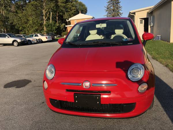 2012 Fiat 500 Pop 5 Speed Clean Carfax Red with Brown Int. Great Cond. for sale in Palmyra, PA – photo 2