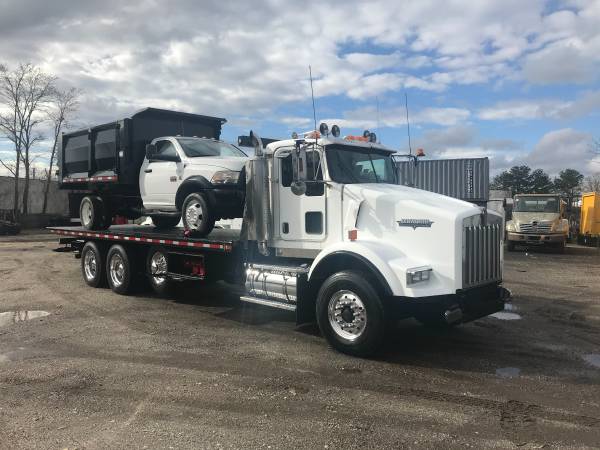 2005 Kenworth T800 26 Foot NRC TV40 Roll Back Tow Truck w/ Wheel... for sale in Ronkonkoma, NY