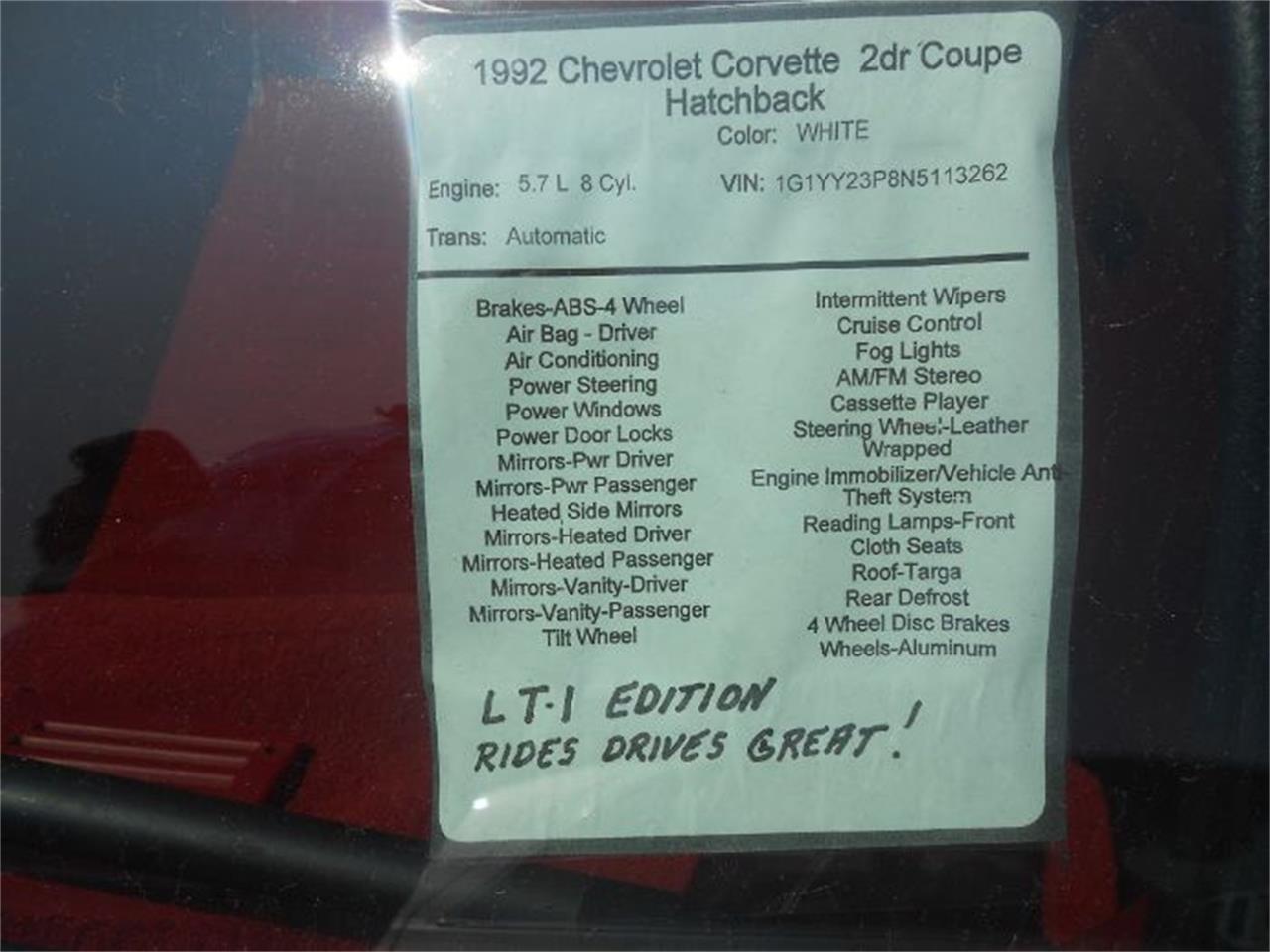 1992 Chevrolet Corvette for sale in Cadillac, MI – photo 5