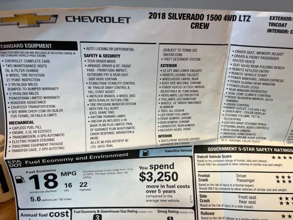 2018 cheverolet silverado 1500 LTZ for sale in Bozeman, MT – photo 9