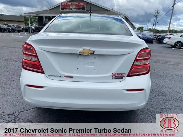 2017 CHEVROLET SONIC PREMIER TURBO SEDAN EVERYONE APPROVED - cars & for sale in Waterloo, NY – photo 3