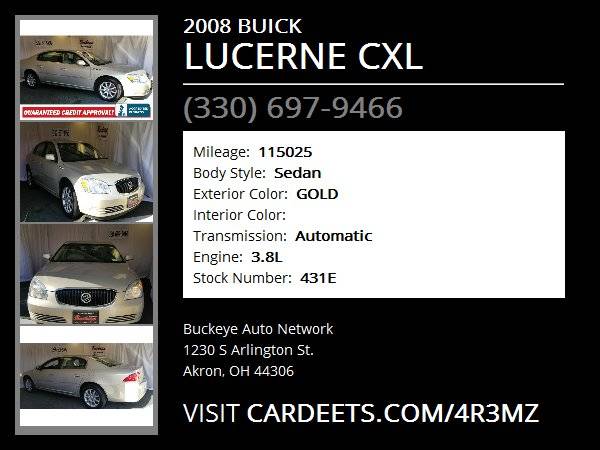 2008 BUICK LUCERNE CXL - Easy Terms, Test Drive Today! for sale in Akron, OH – photo 22