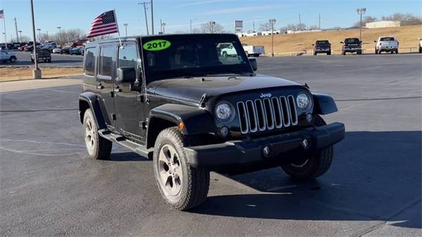 2017 Jeep Wrangler Unlimited Sahara suv Black Clearcoat - cars & for sale in Augusta, KS – photo 3