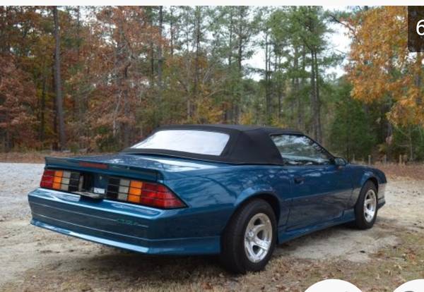 91 Camaro RS convertible classic '85k miles - cars & trucks - by... for sale in North Augusta, GA – photo 3