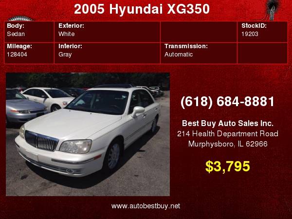 2005 Hyundai XG350 L 4dr Sedan Call for Steve or Dean for sale in Murphysboro, IL