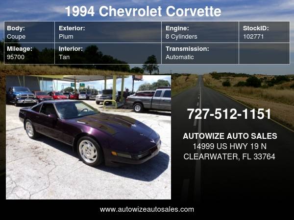 1994 Chevrolet Corvette Coupe LT1 - - by dealer for sale in Clearwater, FL – photo 8