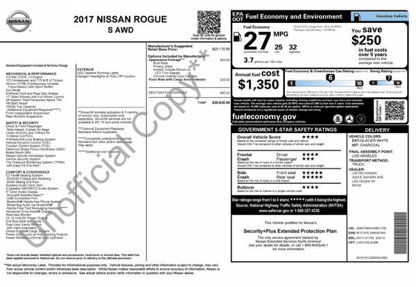 2017 Nissan Rogue S AWD - - by dealer - vehicle for sale in Sacramento, NV – photo 19