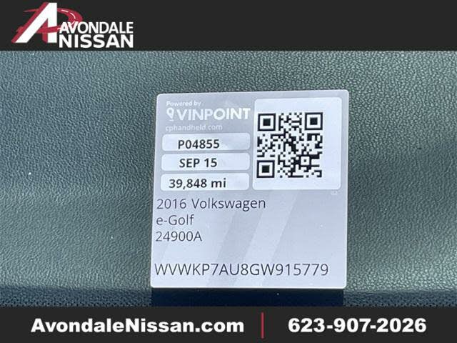 2016 Volkswagen e-Golf SE for sale in Avondale, AZ – photo 32