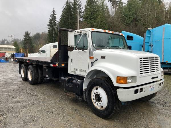 2000 International 4900 20 Flatbed Dump Stock 34359 - cars & for sale in Pacific, WA – photo 5