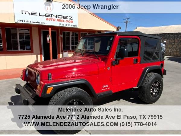 2006 Jeep Wrangler 2dr SE - cars & trucks - by dealer - vehicle... for sale in El Paso, TX