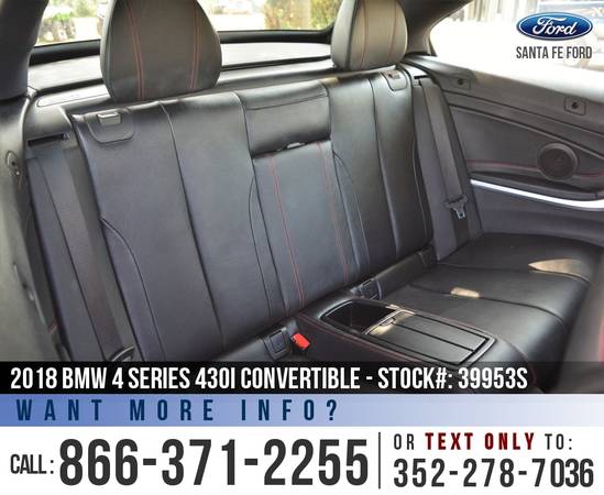 2018 BMW 4 Series 430i *** Leather, Convertible, Backup Camera *** for sale in Alachua, FL – photo 17